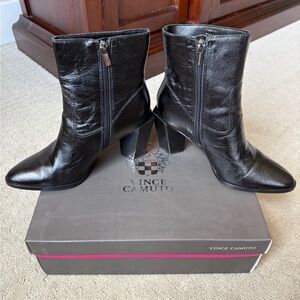 Vince Camuto Black Ankle Booties with Sleek Design